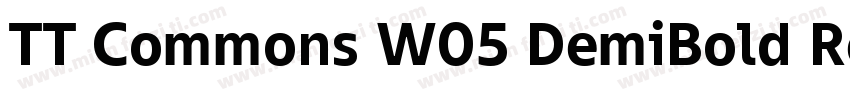 TT Commons W05 DemiBold Regular字体转换